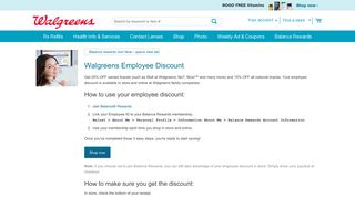 Walgreens Employee Discount