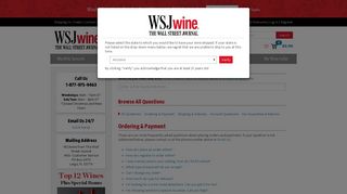 Customer Service - WSJ Wine