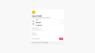 Log in to Padlet