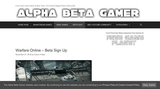 Warfare Online – Beta Sign Up | Alpha Beta Gamer
