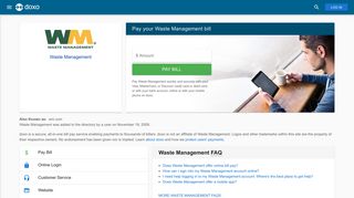 Waste Management: Login, Bill Pay, Customer Service and Care Sign-In