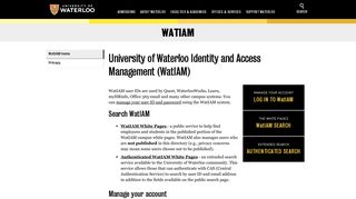 Home | WatIAM | University of Waterloo
