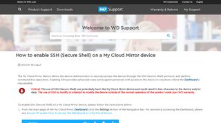 Wd My Cloud Ssh Login And Support