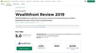 Wealthfront Review 2019 - NerdWallet