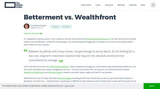 Betterment vs. Wealthfront - The Simple Dollar