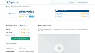 Webervation Reviews and Pricing - 2019 - Capterra