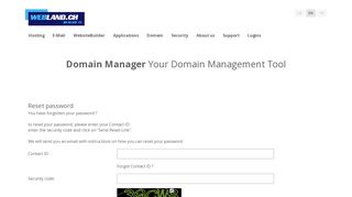 Webland.ch > Login > Domain > RC