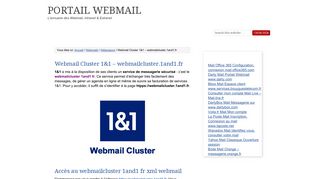 Webmail Cluster 1&1 – webmailcluster.1and1.fr | Portail Webmail