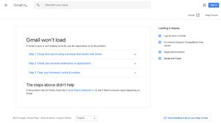 Gmail won't load - Gmail Help - Google Support