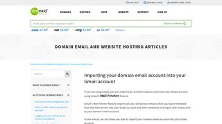 Importing your domain email account into your Gmail account ...
