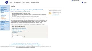 WeightWatchers.com: Help - Billing and technical - Troubleshooting ...