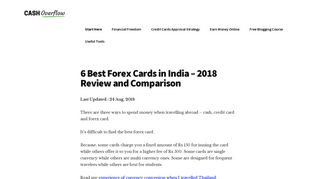 6 Best Forex Cards in India - 2018 Review and Comparison ...