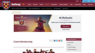 Claret Membership | West Ham United