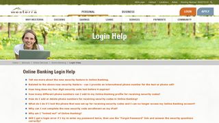 Login Help | Westerra Credit Union
