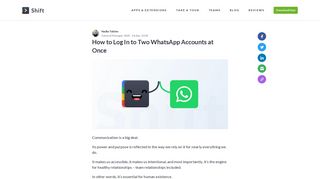 How to Log In to Two WhatsApp Accounts at Once - The Shift Blog