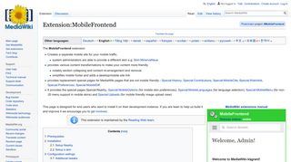 Extension:MobileFrontend - MediaWiki
