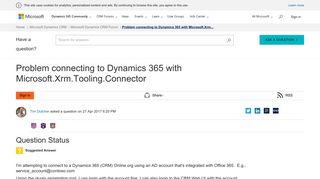 Problem connecting to Dynamics 365 with Microsoft.Xrm.Tooling ...