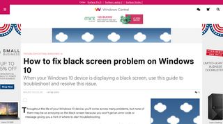 How to fix black screen problem on Windows 10 | Windows Central
