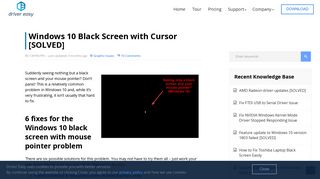 Windows 10 Black Screen with Cursor [SOLVED] - Driver Easy