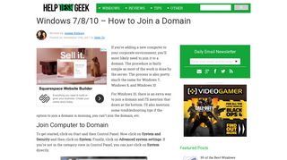 Windows 7/8/10 - How to Join a Domain - Help Desk Geek