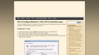 How To Configure Windows 7 / Vista / XP For Automatic Logon | i-Net ...