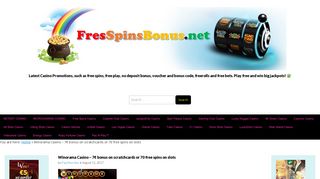 Winorama Casino - 7€ bonus on scratchcards or 70 free spins on slots