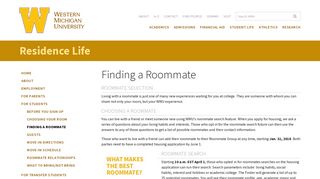 Finding a Roommate | Residence Life | Western Michigan University