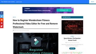 how to register filmora for free