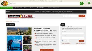 Log-in to Bass Pro Shops 1Source