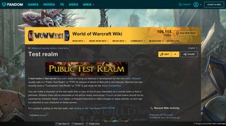 Test realm | WoWWiki | FANDOM powered by Wikia