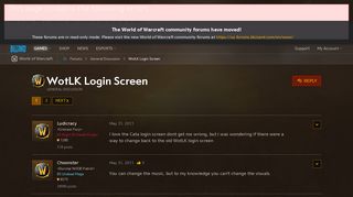 WotLK Login Screen - World of Warcraft Forums - Blizzard Entertainment