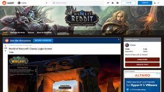 World of Warcraft: Classic Login Screen : wow - Reddit