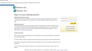 login pearson vue