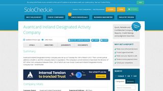 Avantcard Ireland DAC - Irish Company Info - SoloCheck