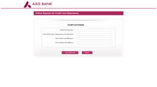 Axis Bank Credit Card statement - axisbiconnect.co.in