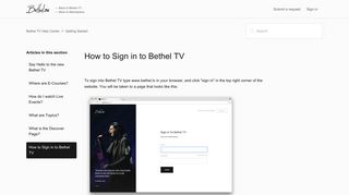 How to Sign in to Bethel TV – Bethel TV Help Center