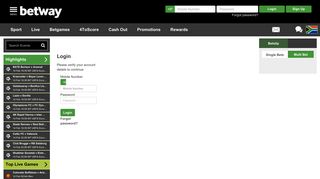 Www Betway Com Login And Support