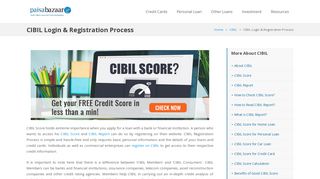 How to Get My CIBIL Login ID and Password? - Paisabazaar.com