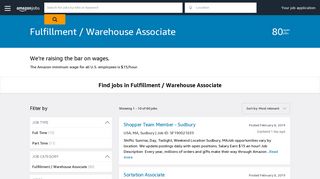 Fulfillment / Warehouse Associate | Amazon.jobs