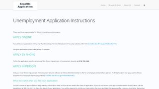 Unemployment Application Instructions - Benefits Application