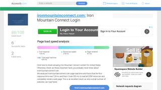 Access ironmountainconnect.com. Iron Mountain Connect Login