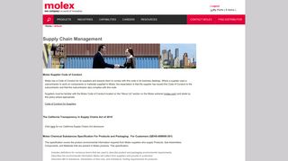 Molex Supply Chain Management