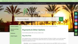 Payments & Other Options | Pembroke Pines, FL - Official Website