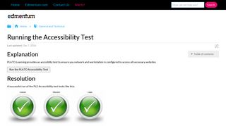 Running the Accessibility Test - Edmentum Support