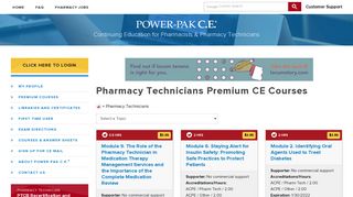 Pharmacy Technicians Premium CE Courses | POWER-PAK C.E.®