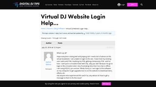 Virtual DJ Website Login Help... - Digital DJ Tips