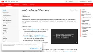 YouTube Data API Overview - Google Developers