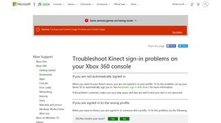 Xbox sign in problems