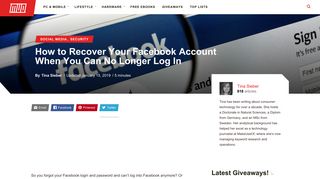 How to Recover Your Facebook Account When You Can No Longer ...