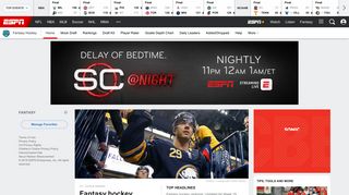Fantasy Hockey - Leagues, Rankings, News, Picks & More - ESPN